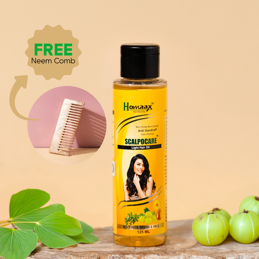 Scalpocare Light Hair Oil (125ml) FREE Neem Comb
