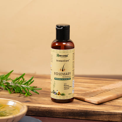 Scalpocare Rosemary Hair Regrowth Oil (100ml) FREE Neem Comb