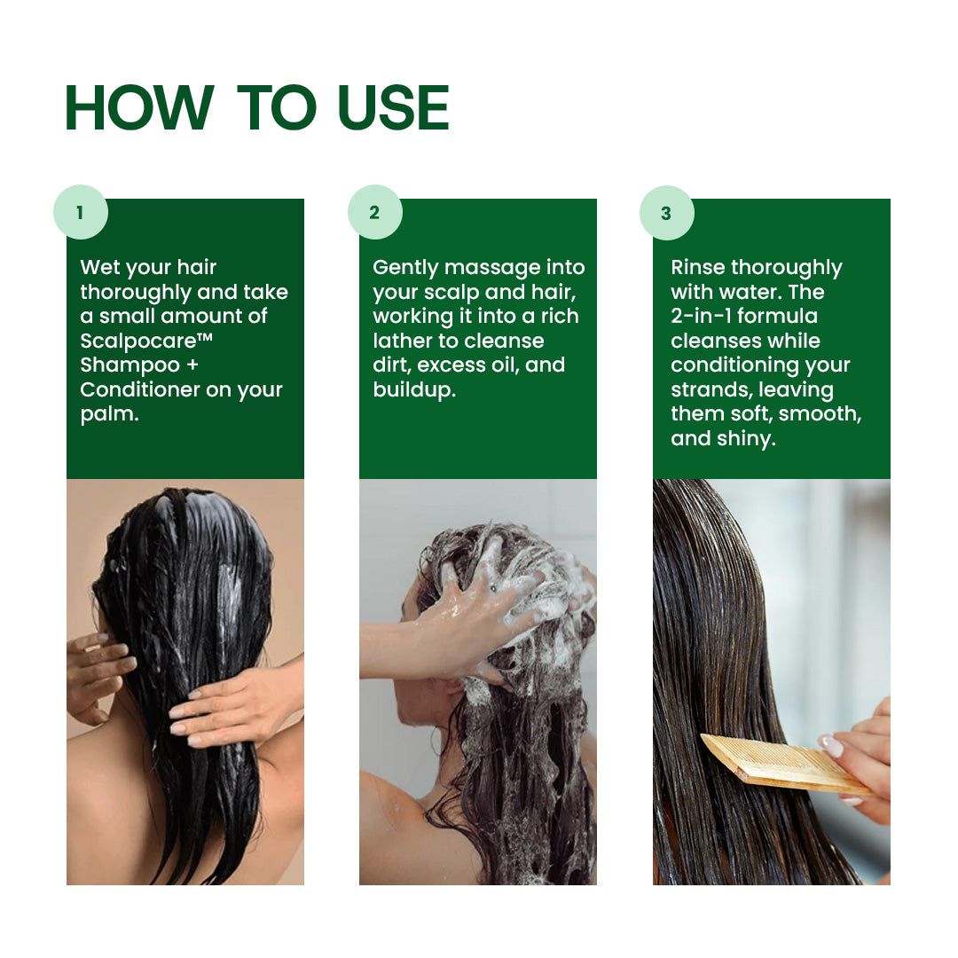 Scalpocare Shampoo With Arnica Montana  – 2 in 1 Shampoo + Conditioner (125ml)  FREE Derma Roller