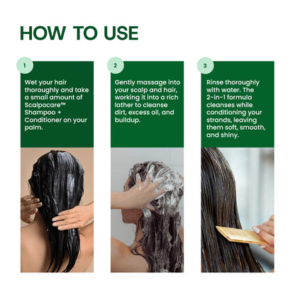 Scalpocare Shampoo With Arnica Montana  – 2 in 1 Shampoo + Conditioner (125ml)  FREE Derma Roller