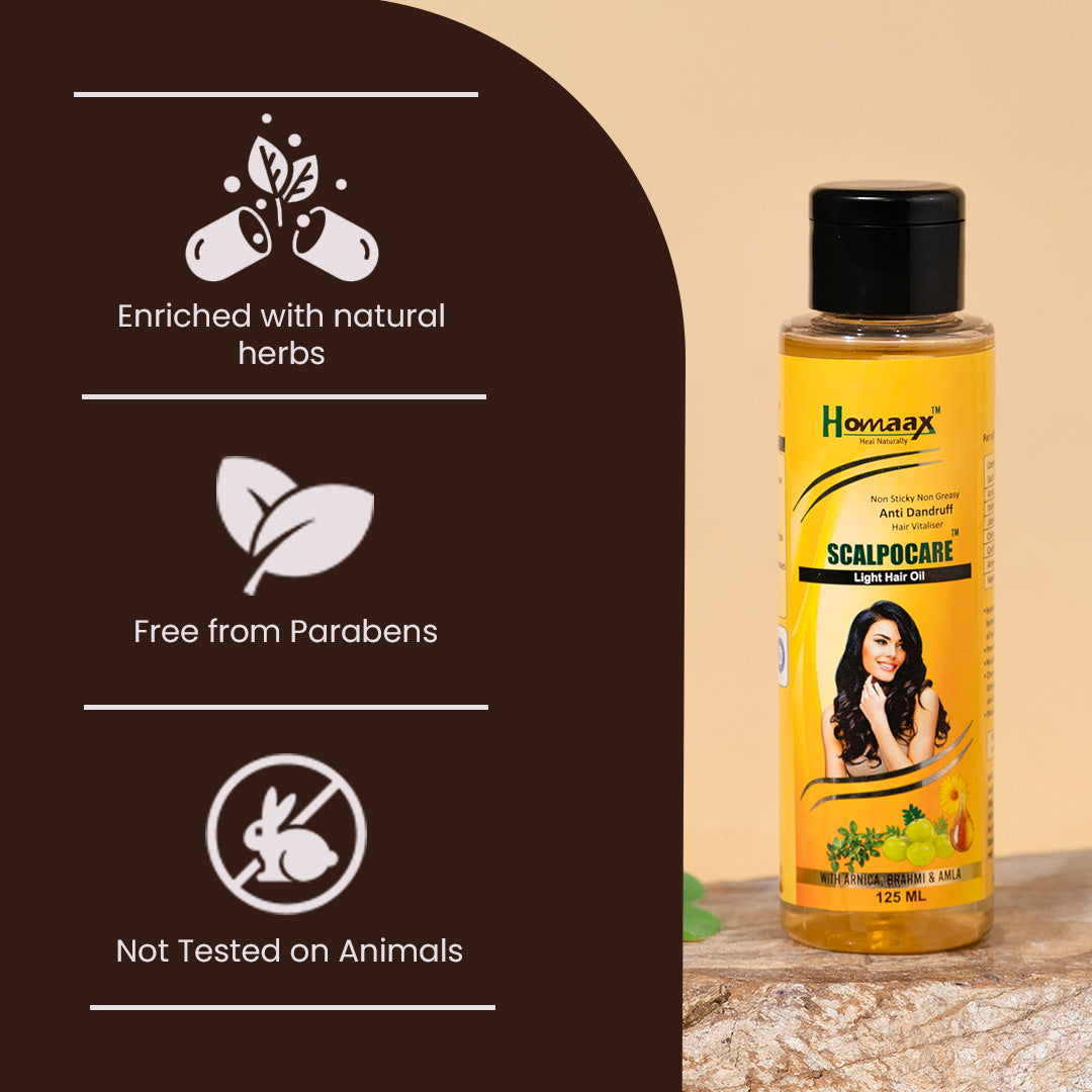 Scalpocare Light Hair Oil (125ml)  FREE Neem Comb